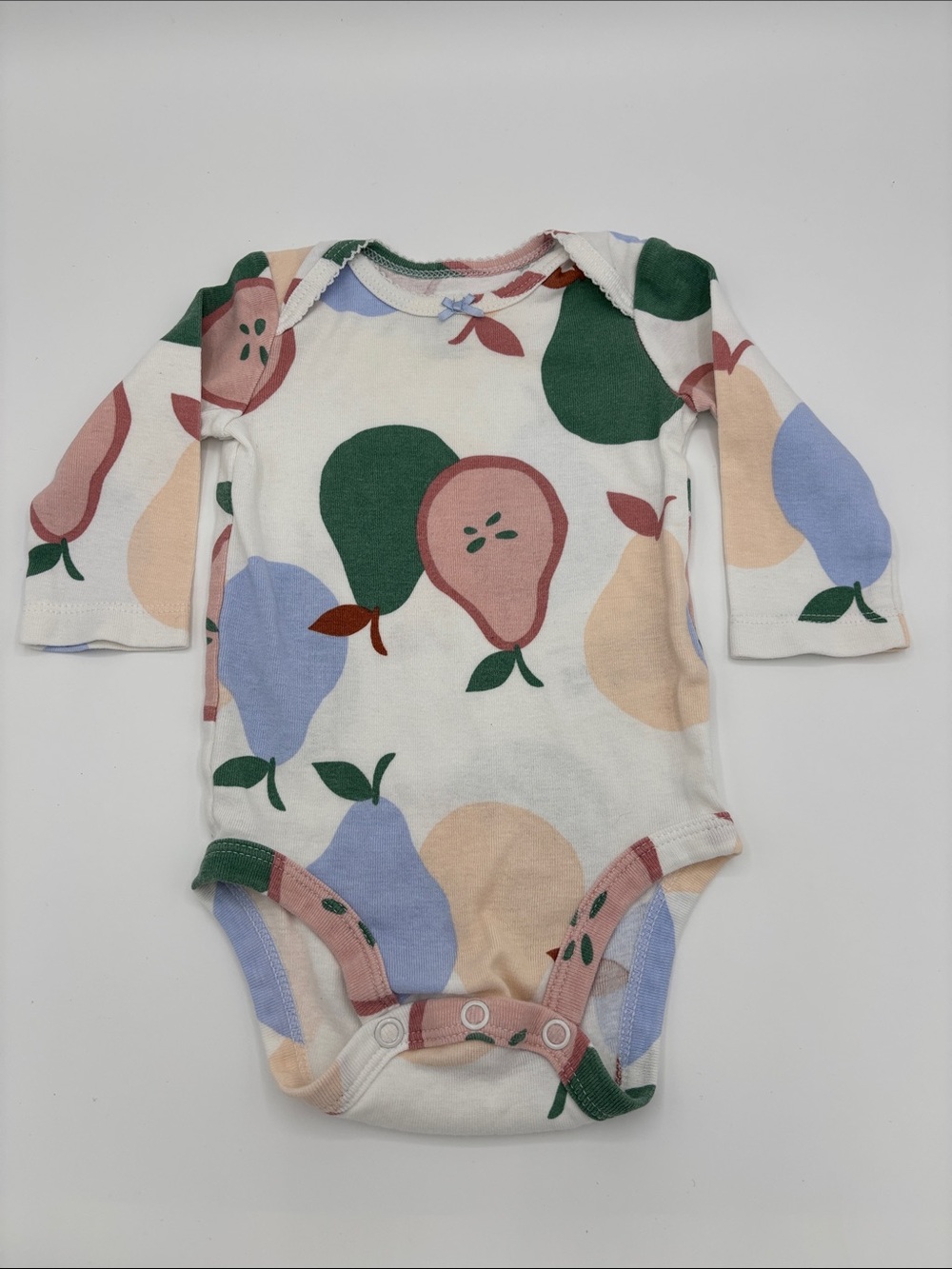 Carter's Long Sleeve Pear Print Onesie